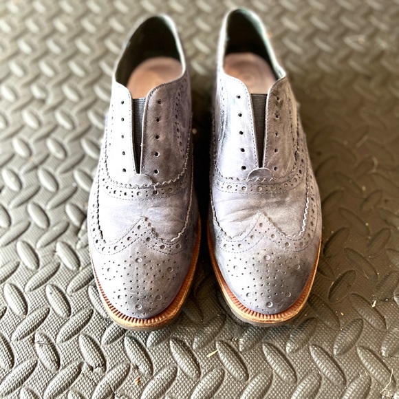 Johnston and Murphy Blue Leather Loafers (8M) - Picture 1 of 3